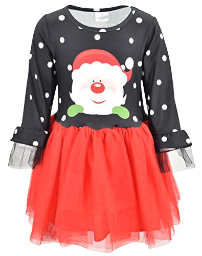Unique Baby Girls Black and Red Santa Tutu Christmas Dress - Unique Baby Shop - Christmas