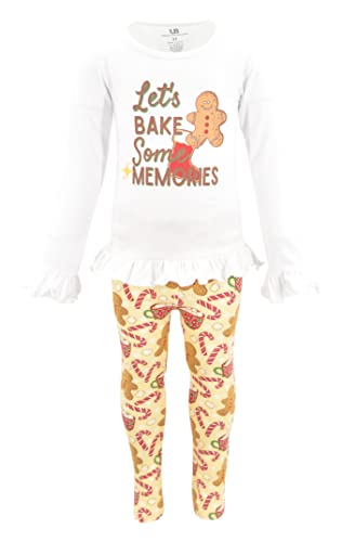 Unique Baby Girls Christmas Bake Some Memories Legging Set Outfit - Unique Baby Shop - Christmas