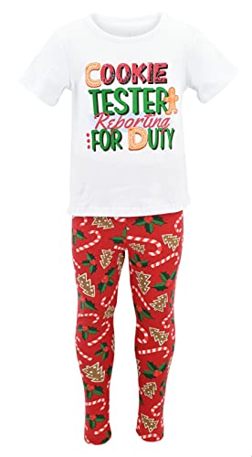 Unique Baby Girls Cookie Tester Reporting For Duty Christmas Outfit Clothes - Unique Baby Shop - Christmas