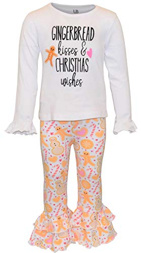Unique Baby Girls Gingerbread Kisses Christmas Ruffle Outfit - Unique Baby Shop - Christmas
