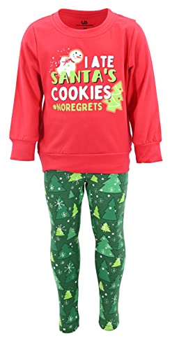 Unique Baby Girls I Ate Santas Cookies Shirt Leggings Christmas Outfit Clothes - Unique Baby Shop - Christmas