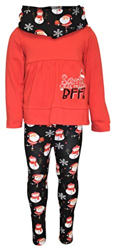 Unique Baby Girls Santa Is My BFF Christmas Scarf Set Outfit - Unique Baby Shop - Christmas