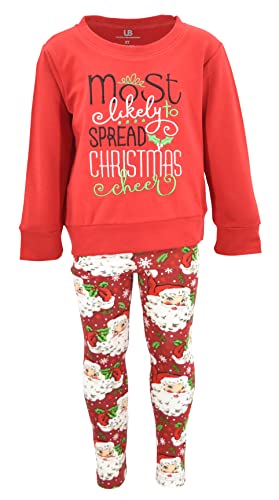 Unique Baby Girls Spread Christmas Cheer Sweater Legging Set Outfit - Unique Baby Shop - Christmas