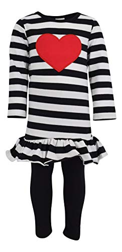 Unique Baby Girls Striped Heart Valentine's Day 2 Piece Outfit - Unique Baby Shop - Christmas