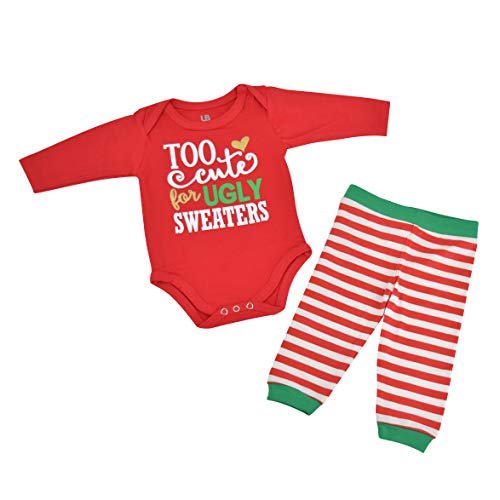 Unique Baby Girls Ugly Sweater Christmas Layette Set - Unique Baby Shop - Christmas