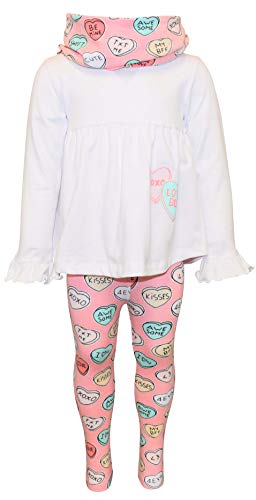 Unique Baby Girls Valentines Candy Heart 3pc Legging Set - Unique Baby Shop - Valentine