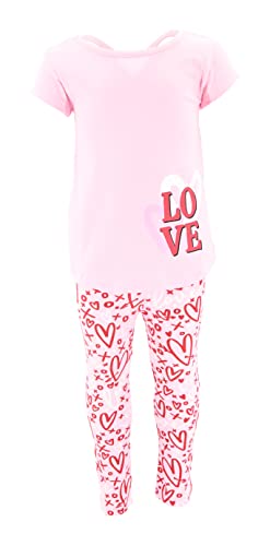 Unique Baby Girls Valentines Day Candy Heart 2pc Legging Set - Unique Baby Shop - Valentine