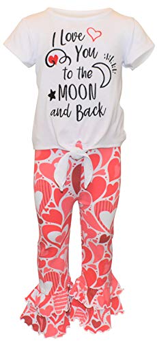 Unique Baby Girls Valentines Day Love You to The Moon 2pc Set - Unique Baby Shop - Valentine