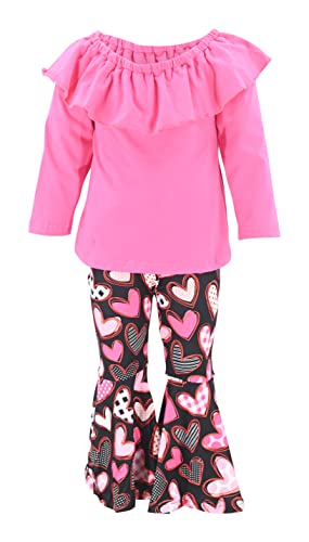 Unique Baby Girls Valentines Day Pink Hearts 2pc Legging Set - Unique Baby Shop - Valentine