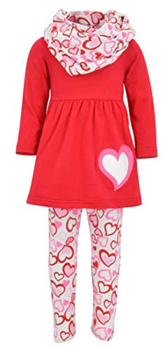 Unique Baby Girls Valentine's Day Red & Pink Hearts Legging Set - Unique Baby Shop - Valentine