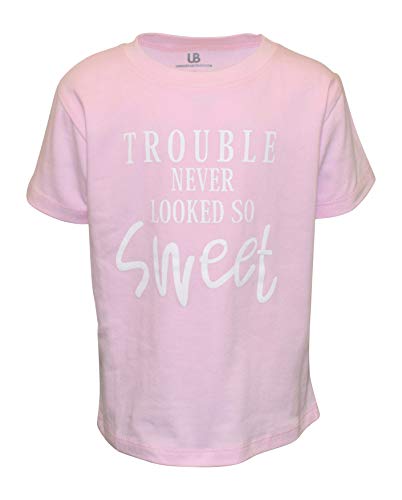 Unique Baby Girls Valentines Trouble Never Looked So Sweet Shirt - Unique Baby Shop - Valentine