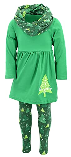 Unique Baby Girls Wish You a Merry Christmas Scarf Legging Set Outfit Clothes - Unique Baby Shop - Christmas