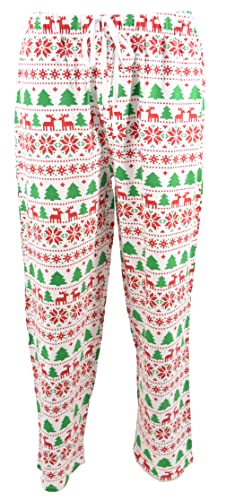 Unique Baby Mens White Christmas Sweater Pajama Pants - Unique Baby Shop - Christmas
