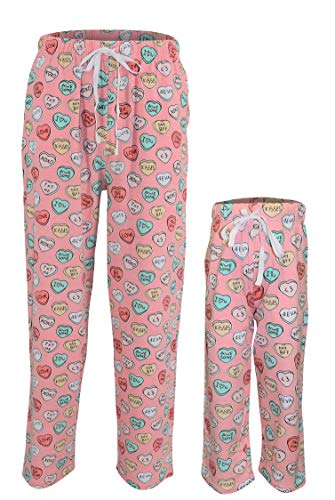 Unique Baby Mommy and Me Matching Valentines Day Cotton Spandex Pants (Women L, Candy Hearts) - Unique Baby Shop - Valentine
