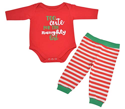 Unique Baby Unisex 1st Christmas Outfit Naughty List Romper Layette - Unique Baby Shop - Christmas