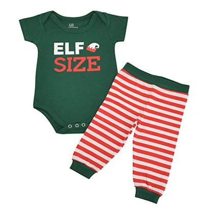 Unique Baby Unisex 1st Christmas Romper Outfit Elf Size Layette Set - Unique Baby Shop - Christmas