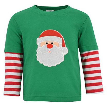 Unique Baby Unisex Layered Christmas Santa Shirt - Unique Baby Shop - Christmas
