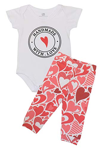 Unique Baby Unisex Made With Love Valentines Romper Outfit - Unique Baby Shop - Valentine