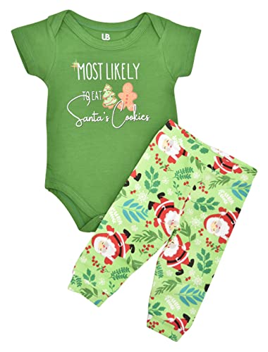 Unique Baby Unisex Most Likely To Eat Santas Cookies Layette Set - Unique Baby Shop - Christmas