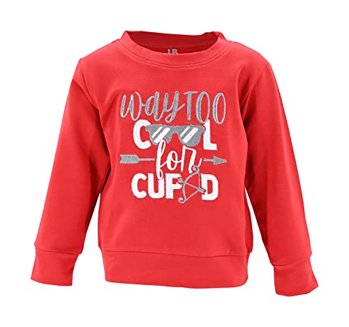 Unique Baby Unisex Valentines Too Cool for Cupid Sweaters T-Shirt - Unique Baby Shop - Valentine